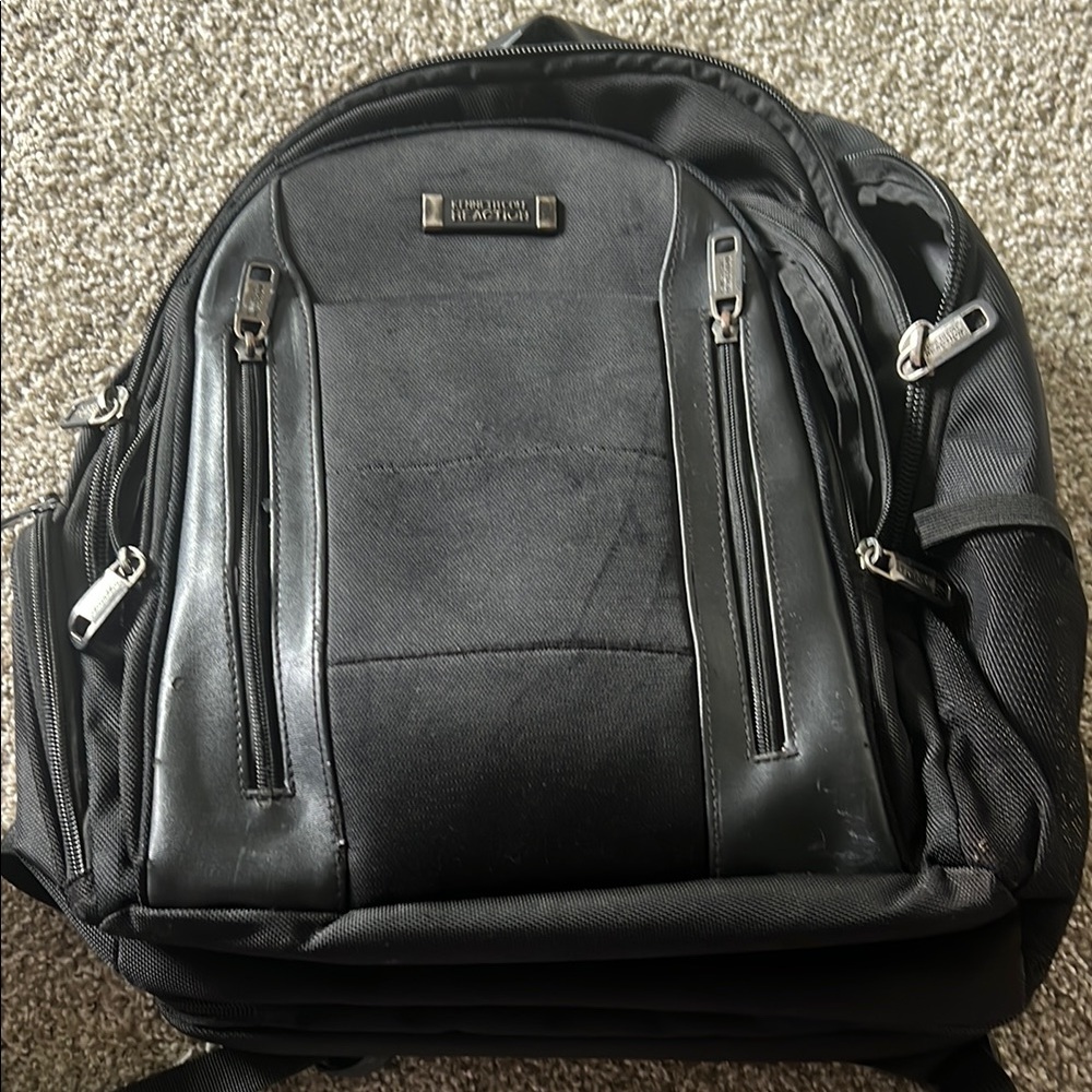 Black Leather Backpack